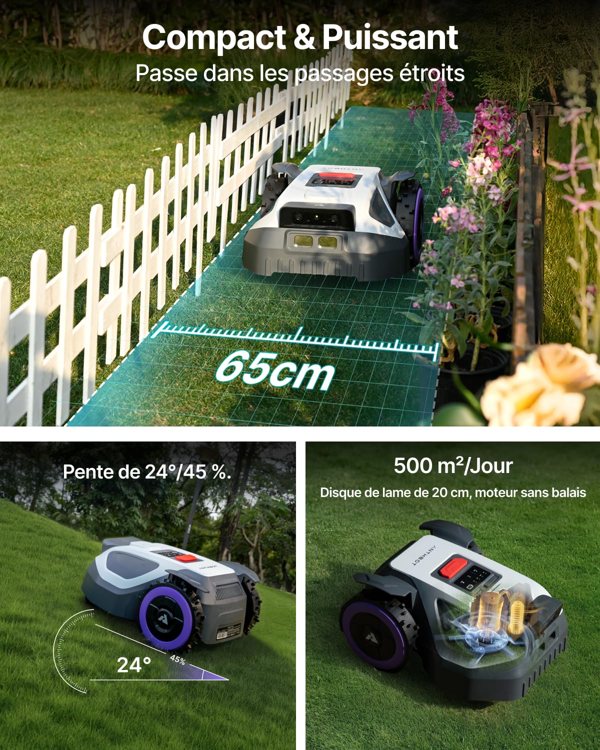 Anthbot M9 Robot Tosaerba senza Filo 1000 mq NRTK
