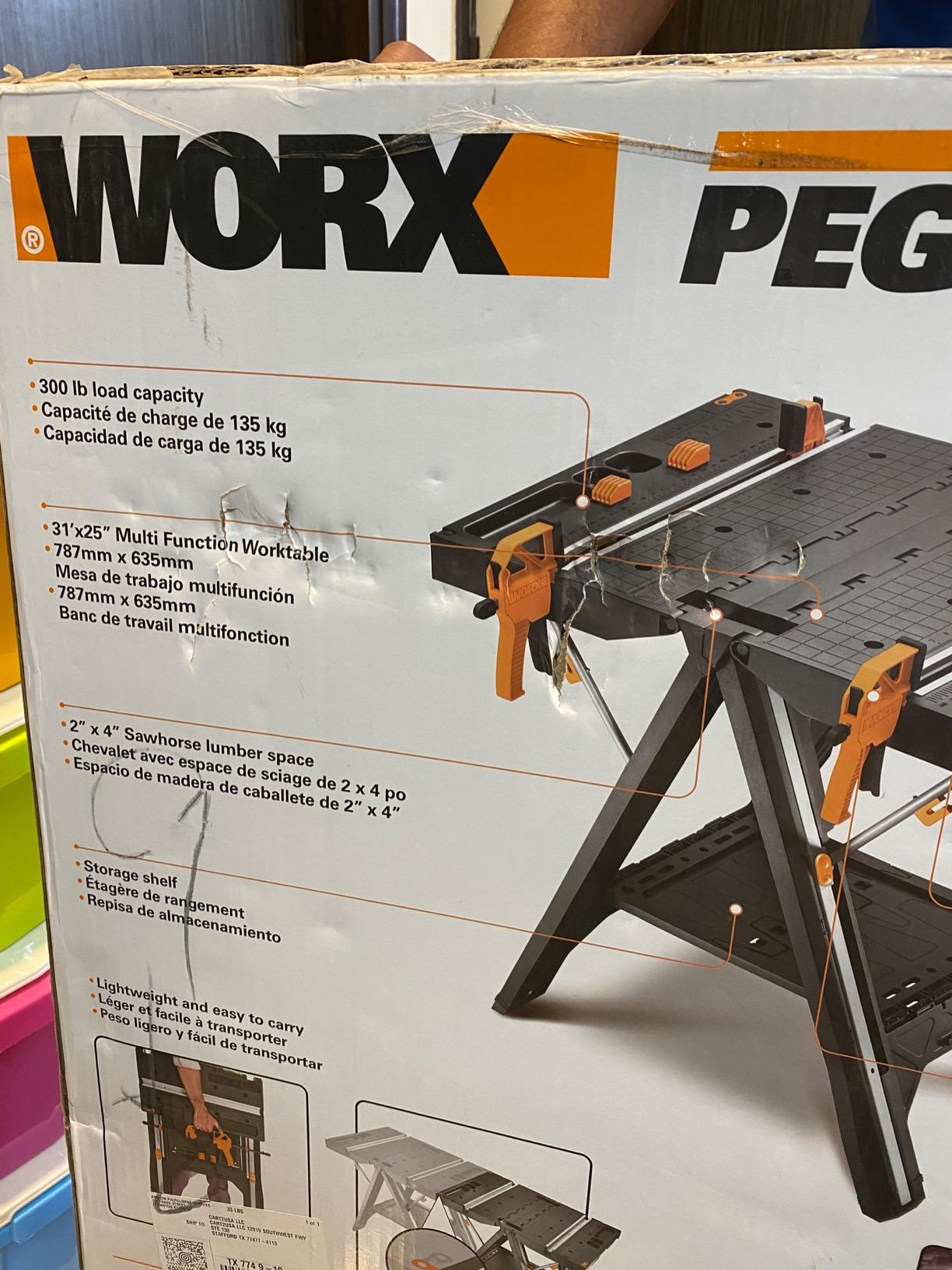 Worx Pegasus WX051 Tavolo Lavoro Pieghevole 136 kg