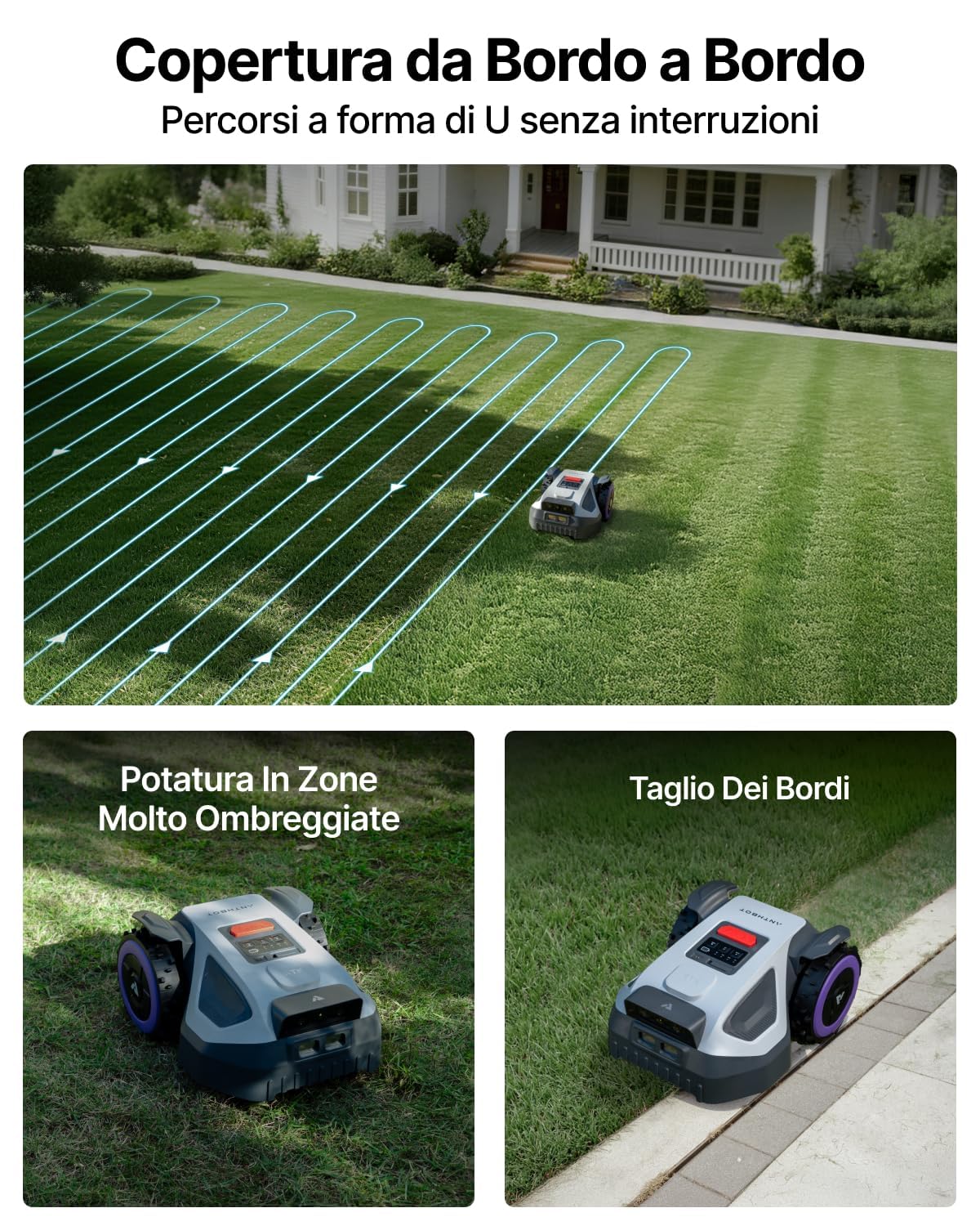 Anthbot M9 robot tosaerba senza fili 1000 m² con garage NetRTK
