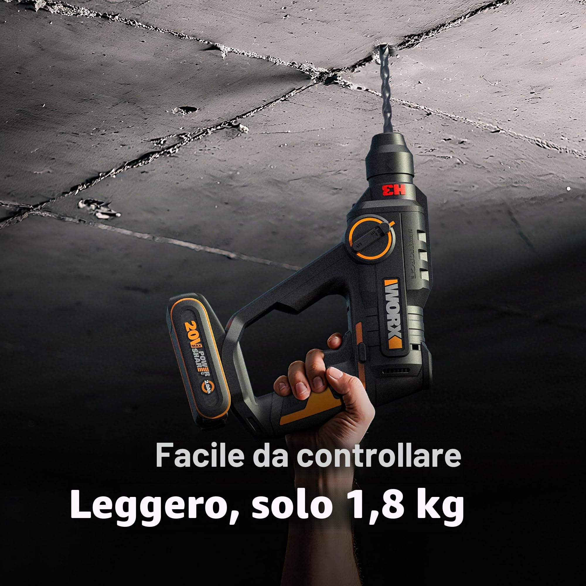 Worx WX391 Martello Perforatore 20V SDS Plus 13 mm